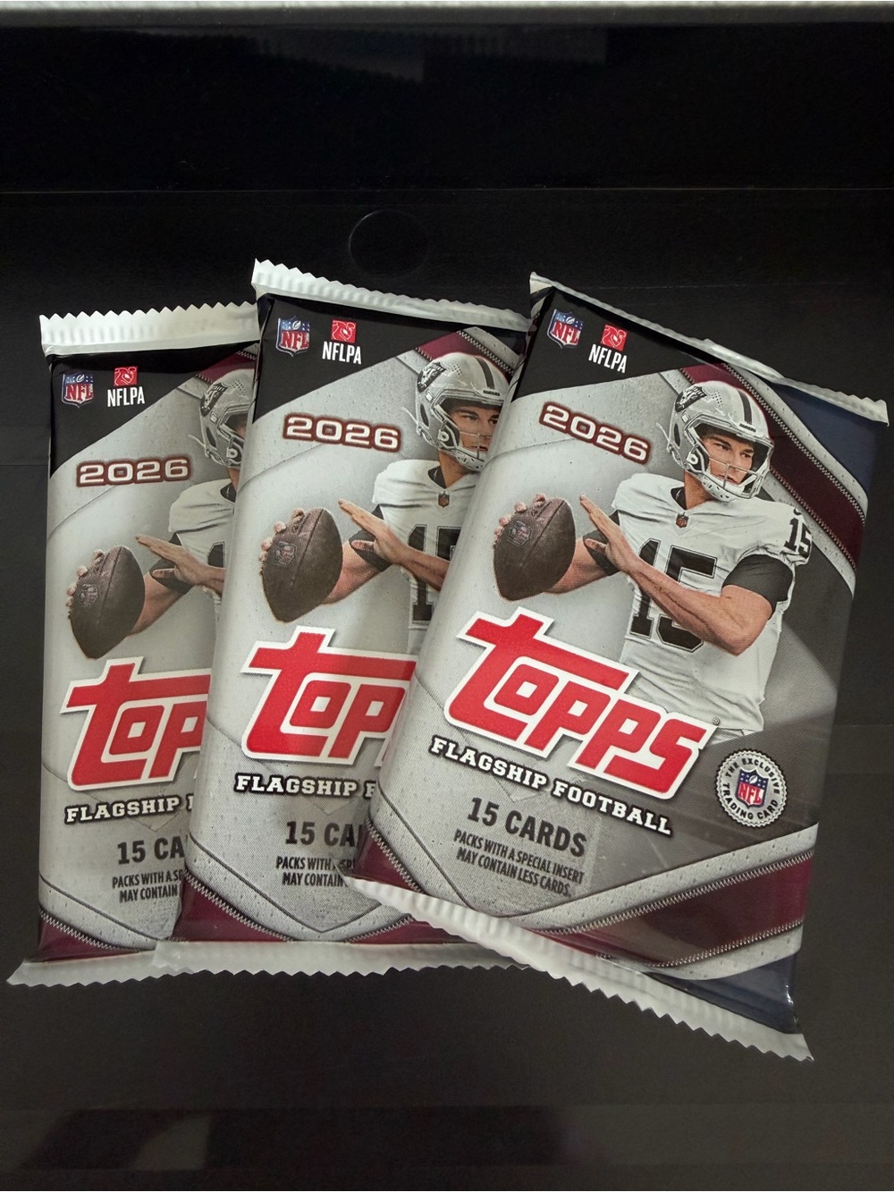 Brand New, Sealed 2026 Topps NFL Flagship Football Mega Box Card Packs - 3 Packs